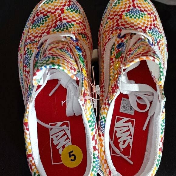 BRAND NEW SHOES VANS OLD SKOOL PLATFORM PRIDE/MULTI/TRUE WHITE - Picture 10 of 16
